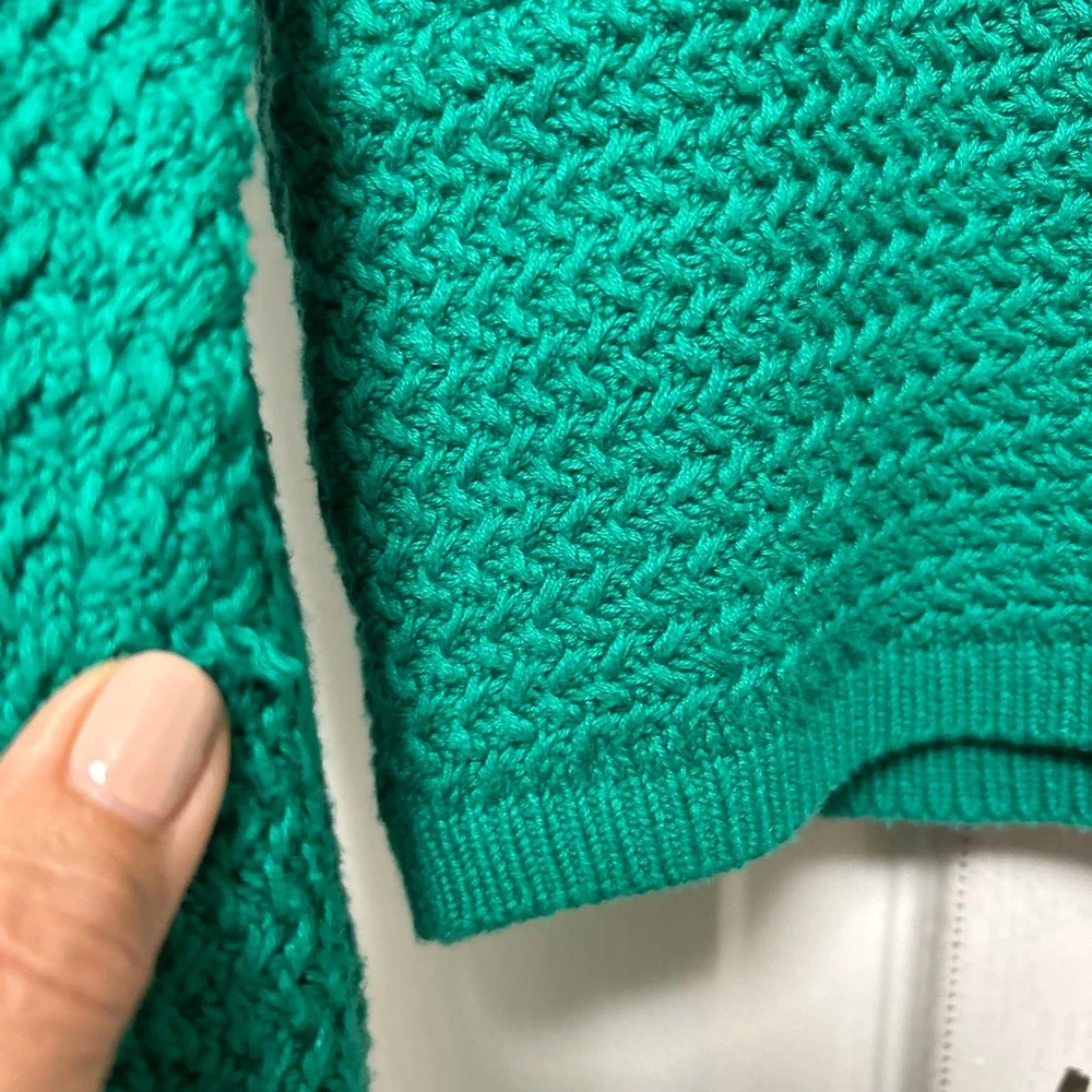 Free People Beach Crochet Halter Green Sweater Size Small - Picture 10 of 11